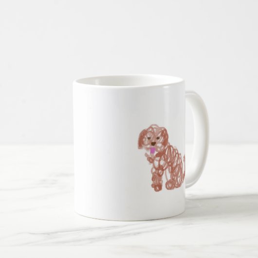 Doodle Doggy Cup Kaffeetasse (VorderseiteRechts)