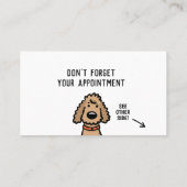 Doodle Doodle Hund Pflege Erinnerung Visitenkarte (Rückseite)