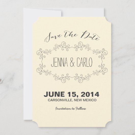 doodle drehen Save the Date (Vorderseite)