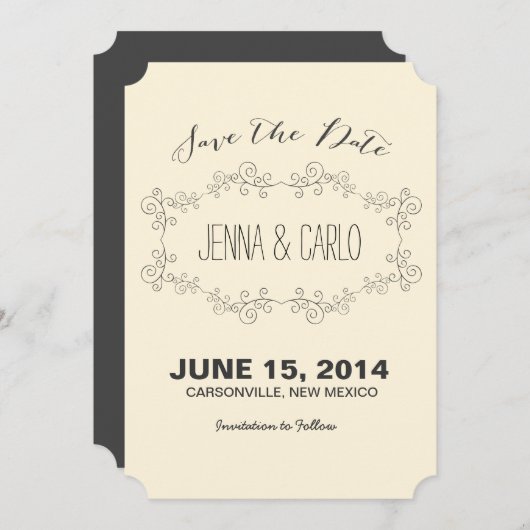 doodle drehen Save the Date (Vorne/Hinten)