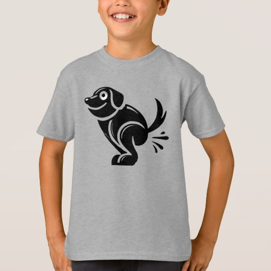 Doodle Duty Der Kackend Junge T-Shirt (Vorderseite)