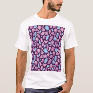 Doodle Edelsteine, Vintage nahtlos Hintergrund. T-Shirt