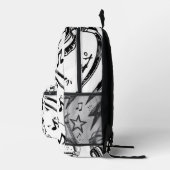 Doodle Edge – Teen Sketch Style Backpack Bedruckter Rucksack (Rechts)