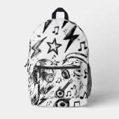 Doodle Edge – Teen Sketch Style Backpack Bedruckter Rucksack (Vorderseite)