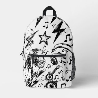 Doodle Edge – Teen Sketch Style Backpack Bedruckter Rucksack