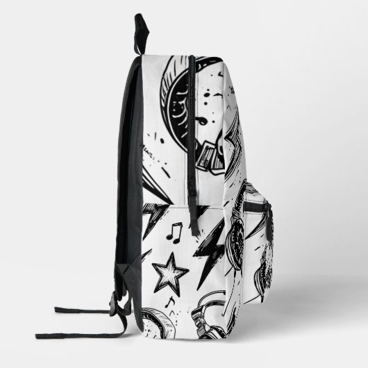 Doodle Edge – Teen Sketch Style Backpack Bedruckter Rucksack (Links)