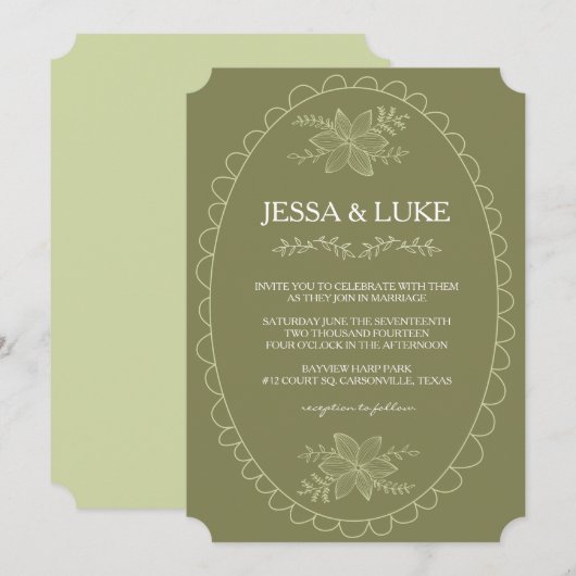 Doodle Einladung (Vorne/Hinten)