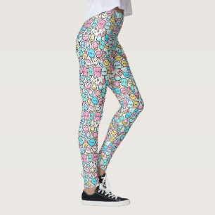 Doodle-Eiscremehörnchen und Popsicles Leggings