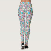 Doodle-Eiscremehörnchen und Popsicles Leggings (Rückseite)