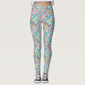 Doodle-Eiscremehörnchen und Popsicles Leggings (Vorderseite)