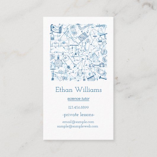 Doodle Elements Tutor Visitenkarte (Vorderseite)