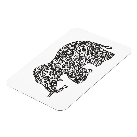 Doodle Elephant Magnet (Linke Seite)