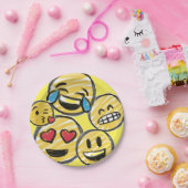 Doodle Emoji Cartoon Zehn Teenager Geburtstag Pappteller (Party)