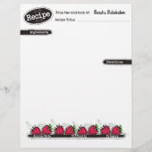 Doodle Erdbeeren Fruchtbackrezeptorat (Vorderseite)
