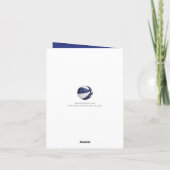 Doodle Federn blaue Basketballmädchen Geburtstag Karte (Rückseite)