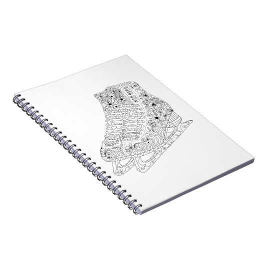 doodle Figur Skate Eiswürfel Geschenk Notizblock (Rechte Seite)