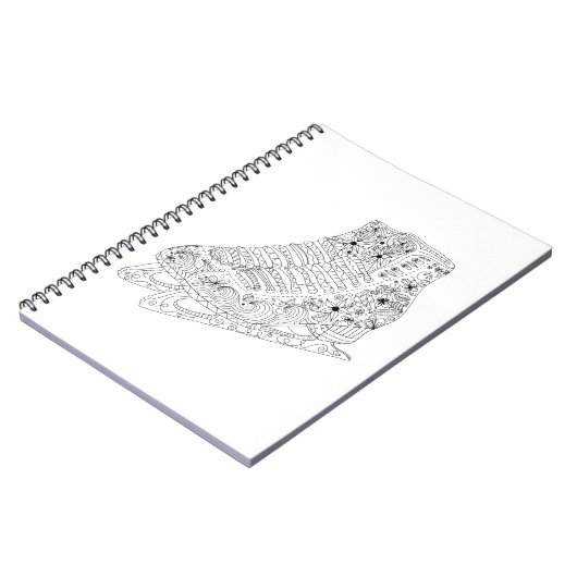 doodle Figur Skate Eiswürfel Geschenk Notizblock (Linke Seite)