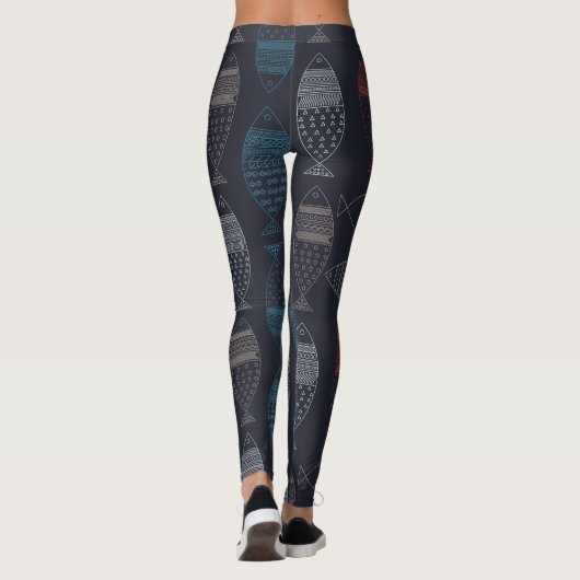 Doodle Fish Leggings (Rückseite)