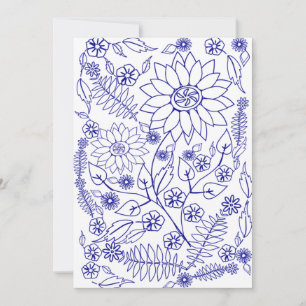 Doodle-Flachkarte Feiertagskarte
