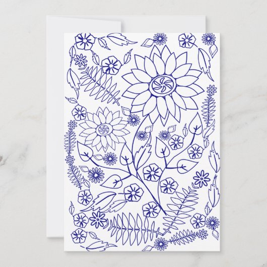 Doodle-Flachkarte Feiertagskarte (Vorderseite)