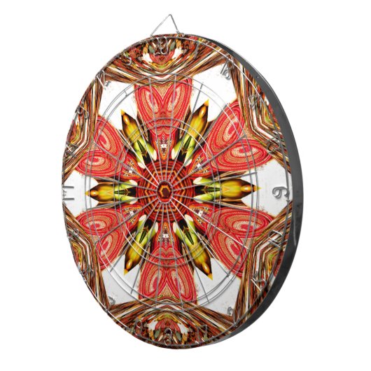 Doodle floral Art Print Dartscheibe (Vorderseite rechts)