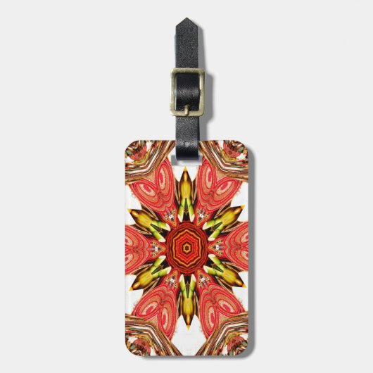 Doodle floral Art Print Gepäckanhänger (Vorderseite vertikal)