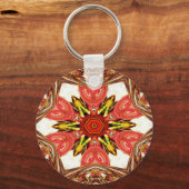 Doodle floral Art Print Schlüsselanhänger (Vorderseite)