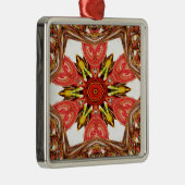 Doodle floral Art Print Silbernes Ornament (Rechts)