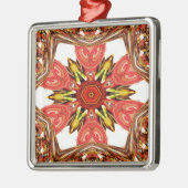 Doodle floral Art Print Silbernes Ornament (Links)