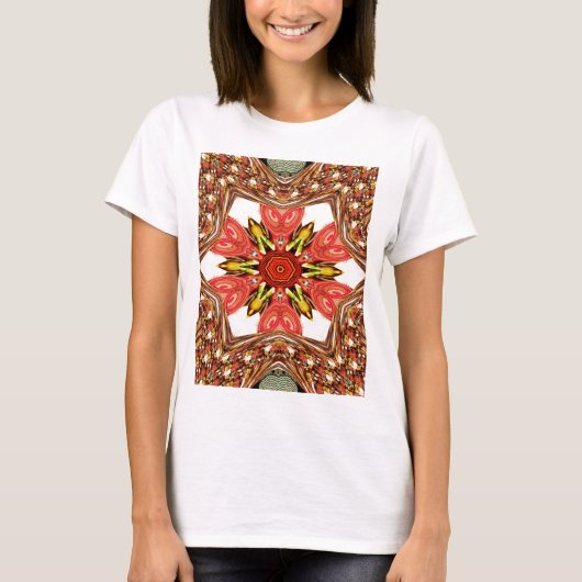 Doodle floral Art Print T-Shirt (Vorderseite)