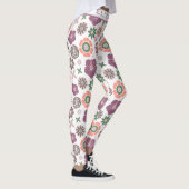 Doodle floral nahtlose Muster personalisierter Nam Leggings (Rechts)