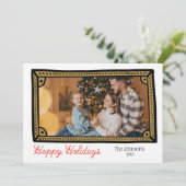 Doodle Foto Frame Foto Urlaubskarte Feiertagskarte (Stehend Vorderseite)