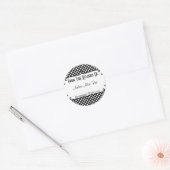 Doodle Frame Black&White Polka Dot Leckerei Runder Aufkleber (Umschlag)