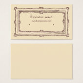 Doodle Frame braune Creme Beige Ohrring Holder (Vorne & Hinten)