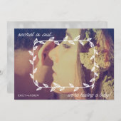 Doodle Frame Schwangerschaftsankündigungskarte (Vorne/Hinten)