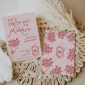 Doodle Frisch vom Markt-Brautparty Einladung