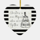 Doodle fröhlich und verheiratet keramik ornament (Vorne)