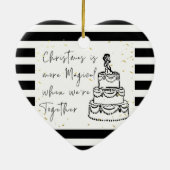 Doodle fröhlich und verheiratet keramik ornament (Hinten)