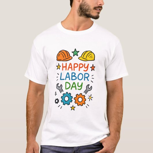 Doodle Fun Labour Day T-Shirt (Vorderseite)