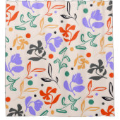 Doodle Garden Duschvorhang (Vorderseite)