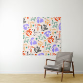 Doodle Garden Wandteppich (Beispiel (Horizontal))