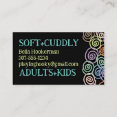 Doodle-Garn-Häkelhaken Visitenkarte (Rückseite)