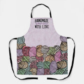 Doodle Garne Strickkiste Homespun personalisiert Schürze (Vorderseite)