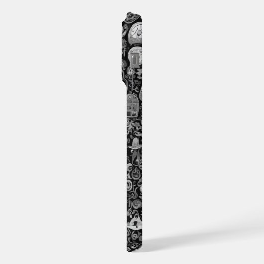 Doodle gefüllt Gehäuse iPhone Hülle (Linke Seite)