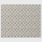 Doodle geometrisches, Vintages abstraktes Muster. Geschenkpapier (Flach)