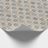 Doodle geometrisches, Vintages abstraktes Muster. Geschenkpapier (Ecke)