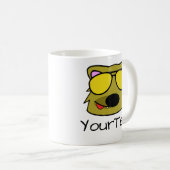 Doodle Gesicht Personalisiert Kaffee Tasse (VorderseiteRechts)