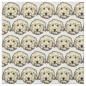 Doodle-Gewebe mit Apricot Doodle-Hunden Stoff (Muster)