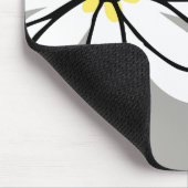 Doodle Gezeichnet Daisy White Monogram Niedlich Mousepad (Ecke)