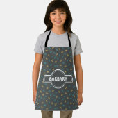 Doodle Gray Blue Minimal Muster Schürze (Insitu)